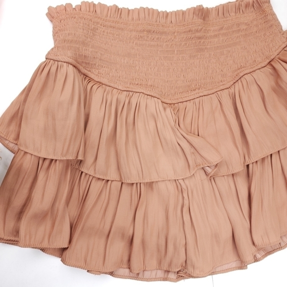 Mustard Seed Tan Ruffle Layered Skort Sz M - Picture 3 of 8